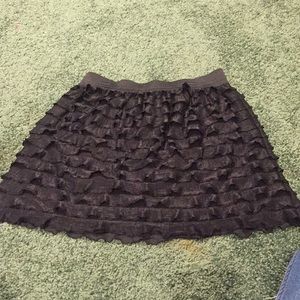 Black mini skirt